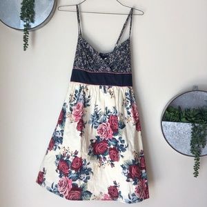 Mixed Floral Pattern Dress